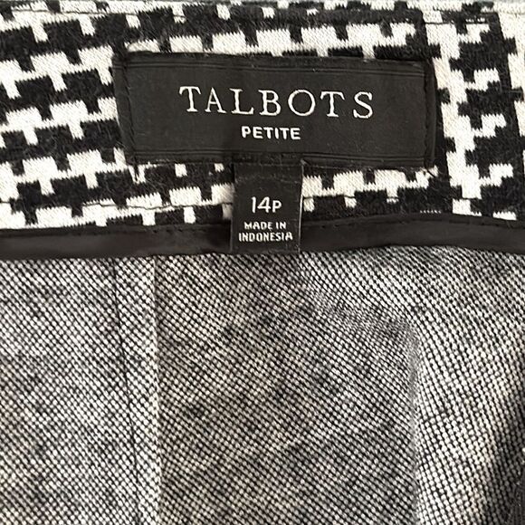 Talbots Houndstooth Skirt Size 14P Classic Ponte Fabric - Picture 12 of 12